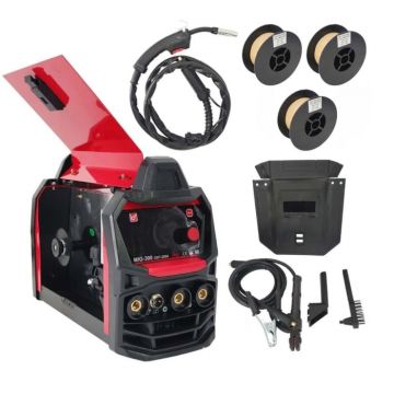 Invertor Aparat de sudura MIG MMA DDT PROFESIONAL cu Electrozi si Sarma, 220 V, 300A + 3 Role Sarma 0.8-1.0 mm Invertor Aparat de sudura MIG MMA DDT PROFESIONAL cu Electrozi si Sarma, 220 V, 300A + 3 Role Sarma 0.8-1.0 mm