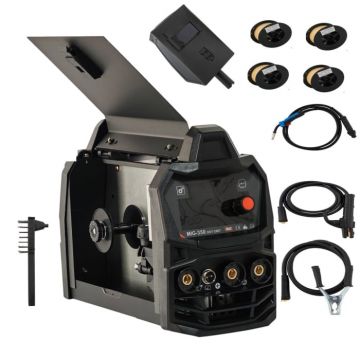 Invertor Aparat de sudura MIG MMA DDT PROFESIONAL cu Electrozi si Sarma, 220 V, 350A + 4 Role Sarma 0.8-1.0 mm DDT Invertor Aparat de sudura MIG MMA DDT PROFESIONAL cu Electrozi si Sarma, 220 V, 350A + 4 Role Sarma 0.8-1.0 mm DDT