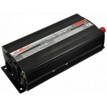 Invertor auto Kemot URZ3162, 12V/230V, 500W, 1 iesire