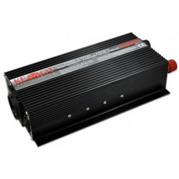 Invertor auto Kemot URZ3163, 12V/230V, 1000W, 1 iesire