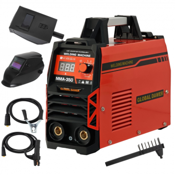 Pachet promo Aparat de Sudura tip Invertor, Dawer, MMA 350 , 350 A, accesorii incluse + Masca Sudura Automata cu Reglaj si Cristale Pachet promo Aparat de Sudura tip Invertor, Dawer, MMA 350 , 350 A, accesorii incluse + Masca Sudura Automata cu Reglaj si Cristale