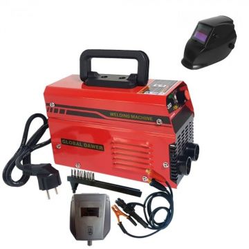 Pachet promo Aparat de Sudura tip Invertor, Global Dawer, Mini 200, 200 A + Masca Sudura Automata cu Reglaj si Cristale Pachet promo Aparat de Sudura tip Invertor, Global Dawer, Mini 200, 200 A + Masca Sudura Automata cu Reglaj si Cristale