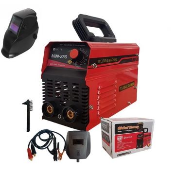 Pachet promo Aparat de Sudura tip Invertor, Global Dawer, Mini 250, 250 A + Masca Sudura Automata cu Reglaj si Cristale Pachet promo Aparat de Sudura tip Invertor, Global Dawer, Mini 250, 250 A + Masca Sudura Automata cu Reglaj si Cristale