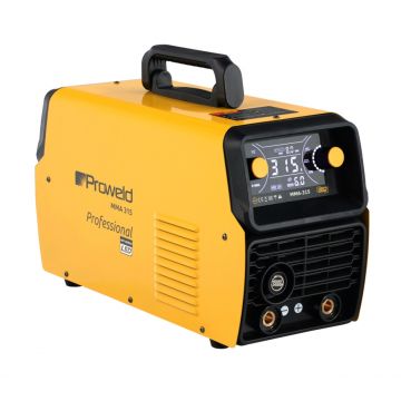 ProWELD MMA 315 LED Invertor digital sudură 315A, MMA Puls, TIG Lift, Arc Force, VRD, Electrozi Ø 2.0–6.0 mm, Oțel, Inox, Fontă ProWELD MMA 315 LED Invertor digital sudură 315A, MMA Puls, TIG Lift, Arc Force, VRD, Electrozi Ø 2.0–6.0 mm, Oțel, Inox, Fontă